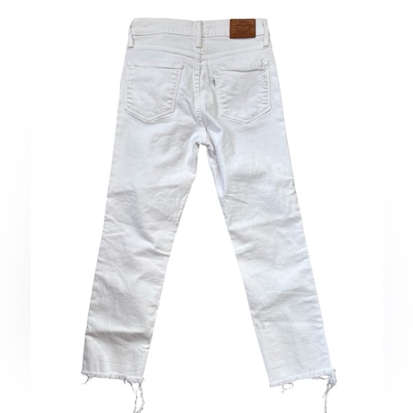 LEVIS White High Rise Straight Crop 26 - Picture 2 of 7